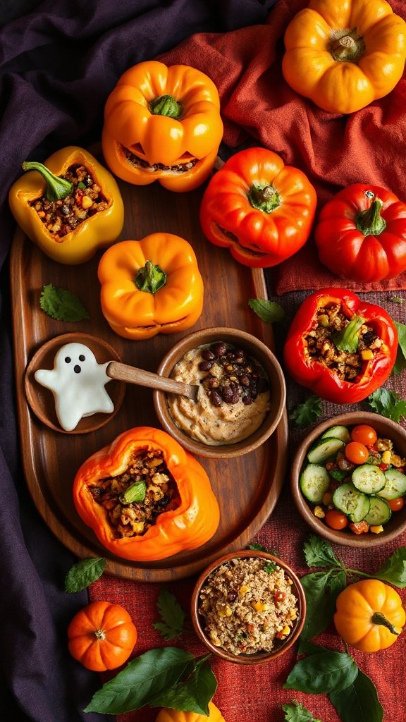 spooky halloween stuffed peppers spooky halloween stuffed peppers