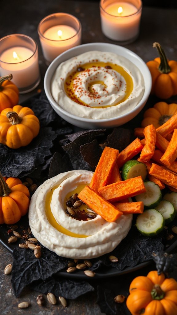 spooky healthy bean hummus spooky healthy bean hummus