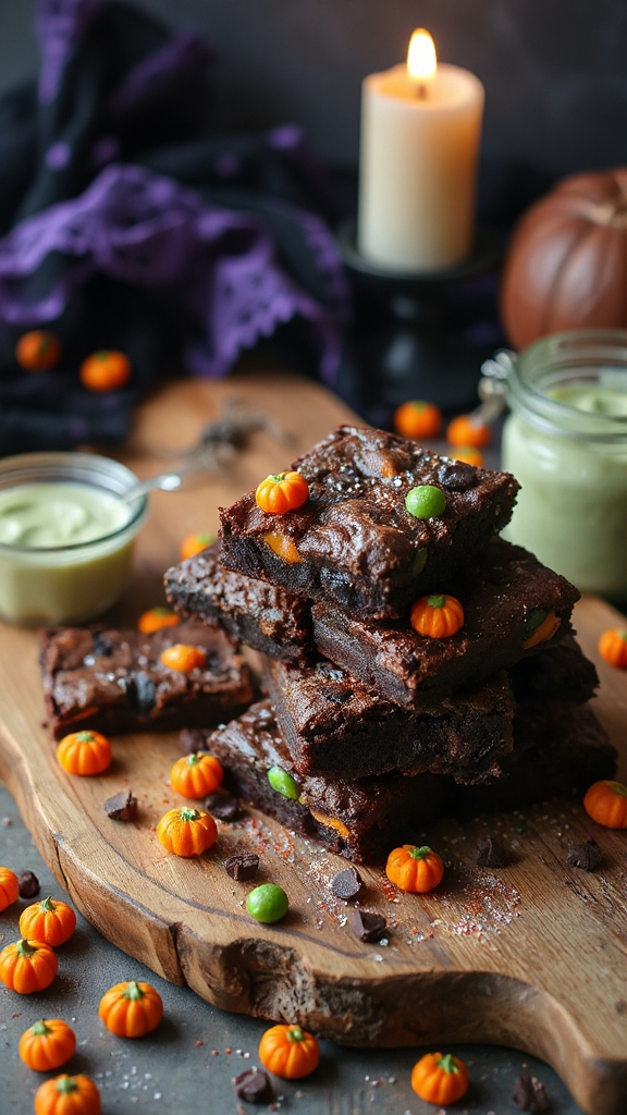 spooky healthy chocolate brownies