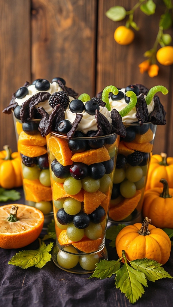 spooky healthy fruit cups