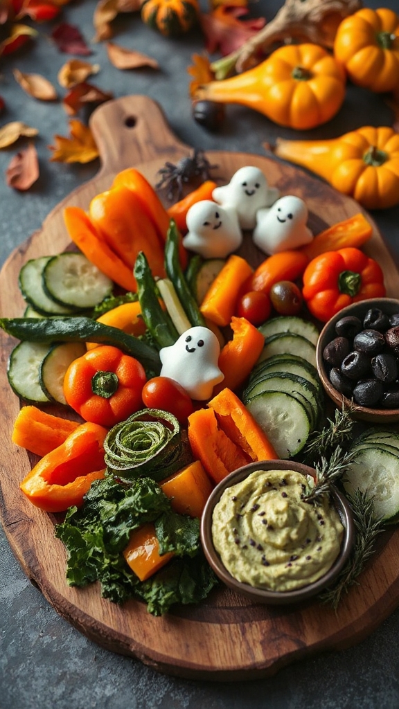 spooky healthy snack platter