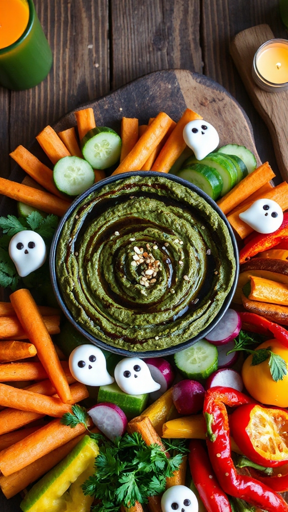 spooky healthy snack platter