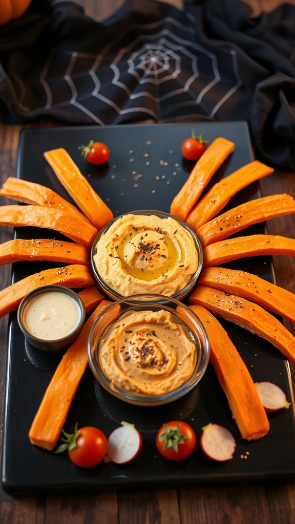 spooky healthy veggie platter