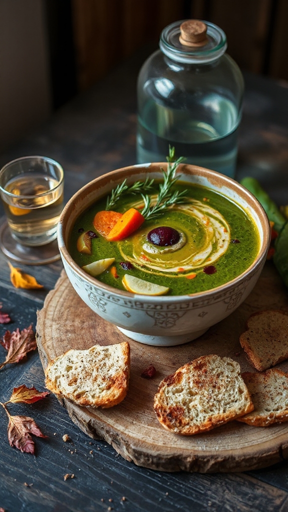 spooky healthy vibrant soup
