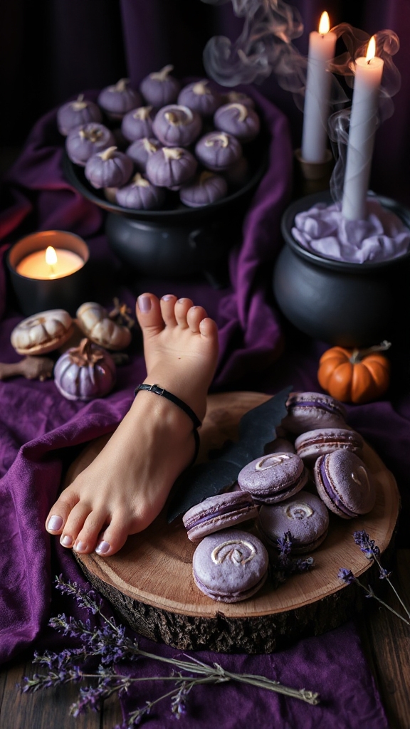 spooky lavender macarons recipe