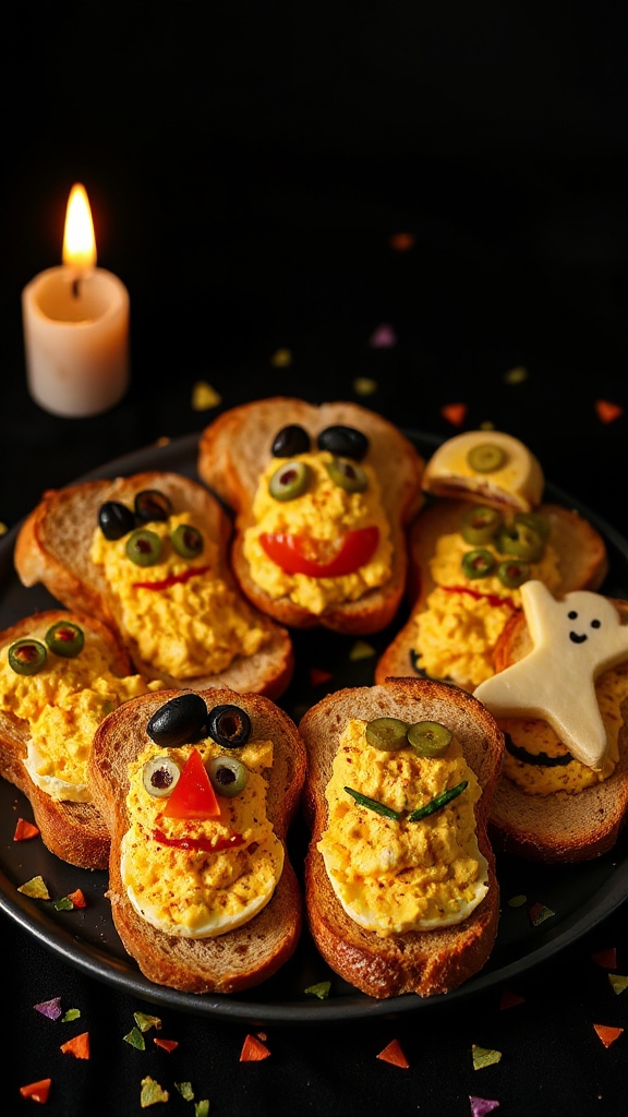 spooky monster egg salad