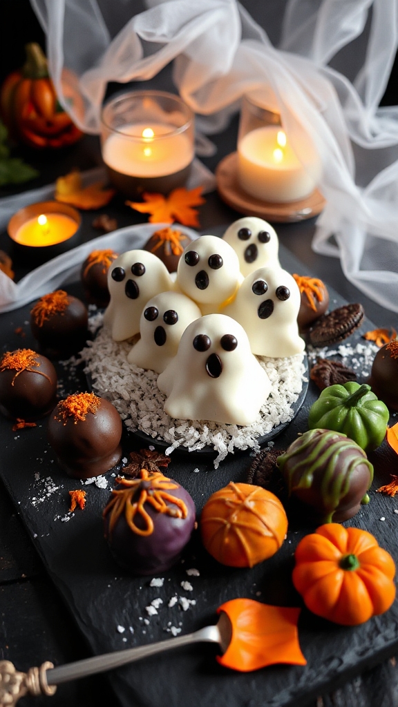 spooky no bake dessert balls