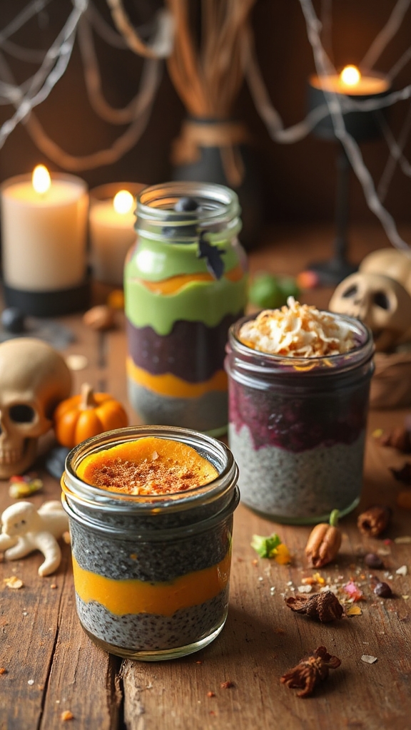 spooky nutritious chia pudding