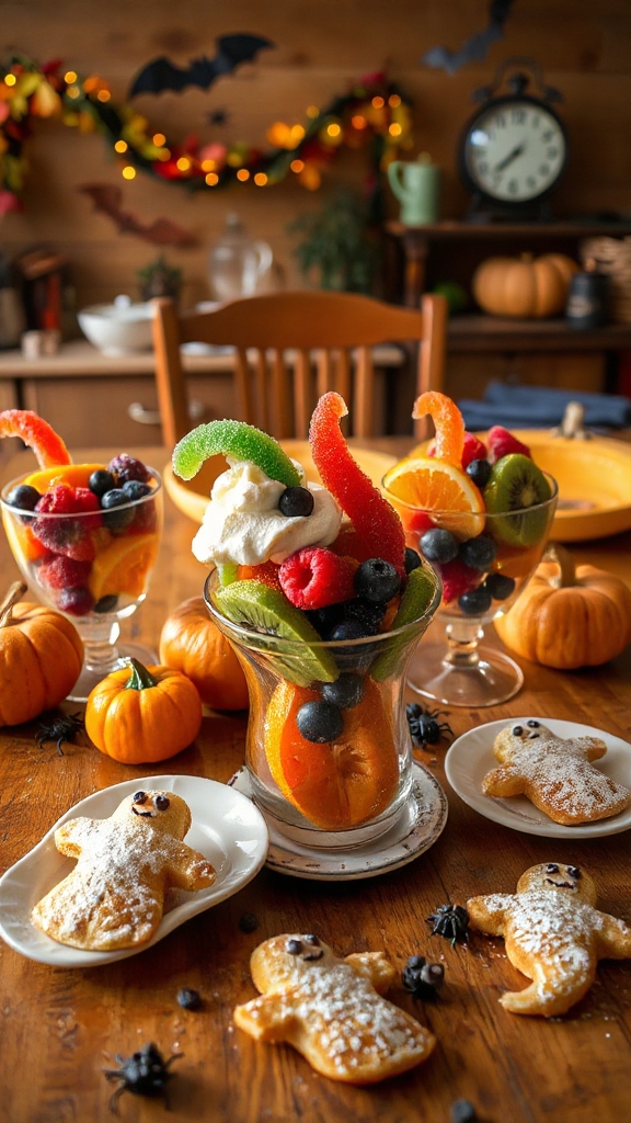 spooky nutritious fruit cups