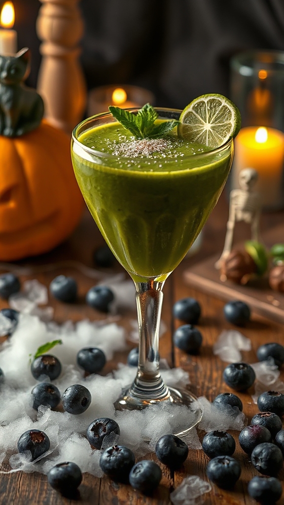 spooky nutritious green smoothie