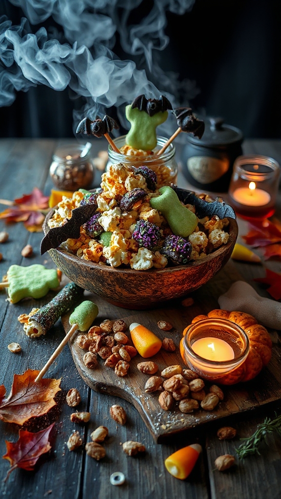 spooky popcorn halloween treat