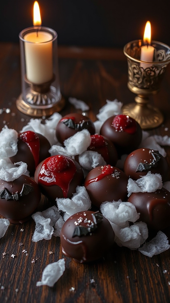 spooky raspberry cream treats