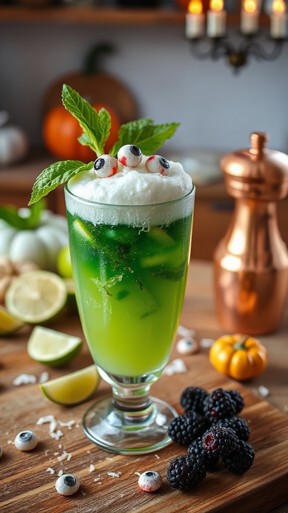 spooky refreshing halloween mocktail