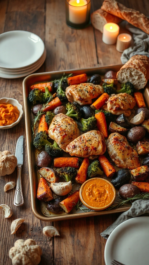 spooky roasted chicken dinner