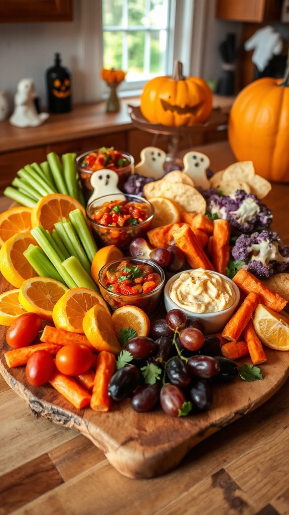 spooky salsa chip dip