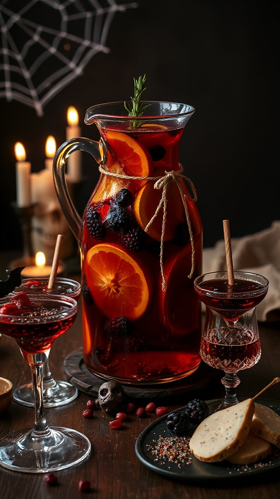 spooky sangria for halloween