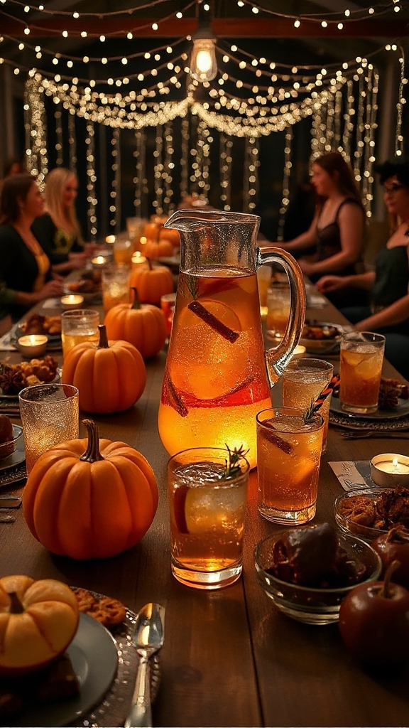 spooky sparkling cider cocktail