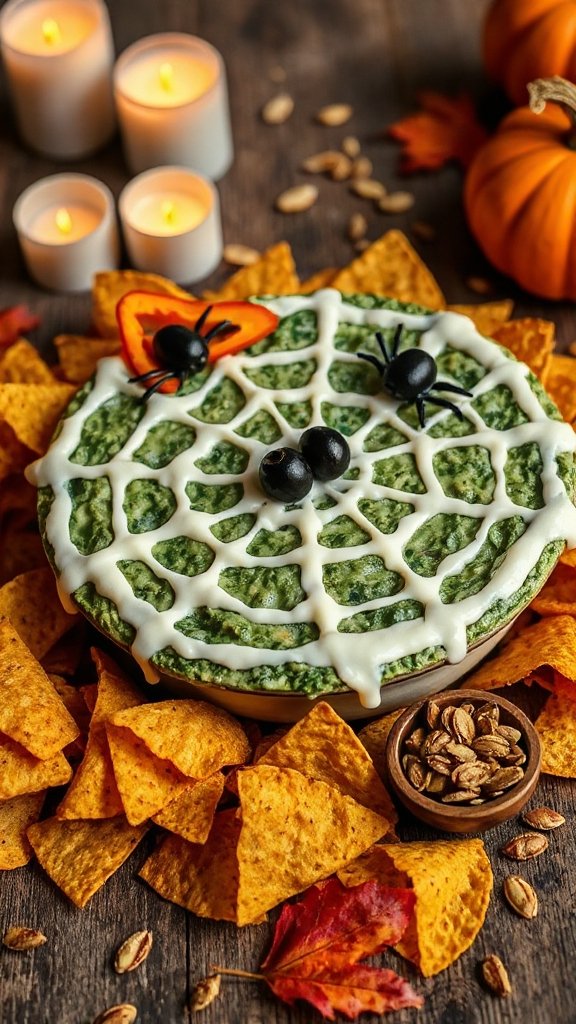 spooky spider web dip spooky spider web dip
