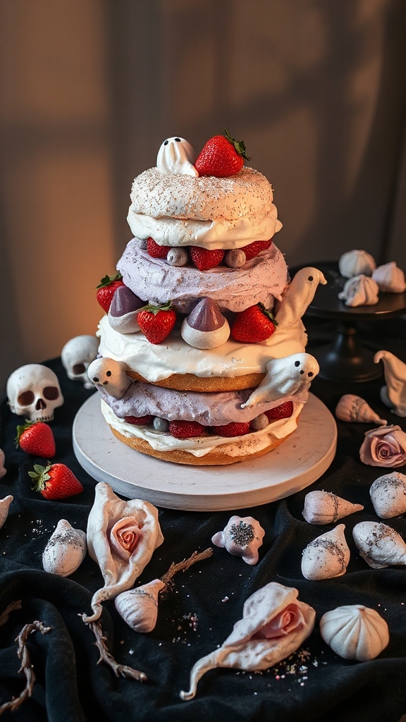 spooky strawberry cake delight