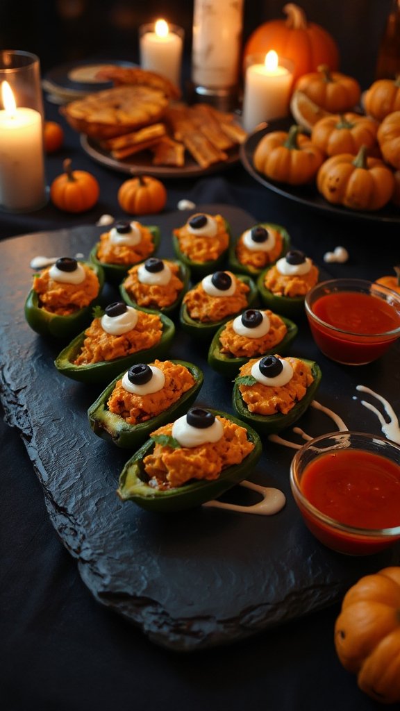 spooky stuffed jalape o eyeballs spooky stuffed jalape o eyeballs