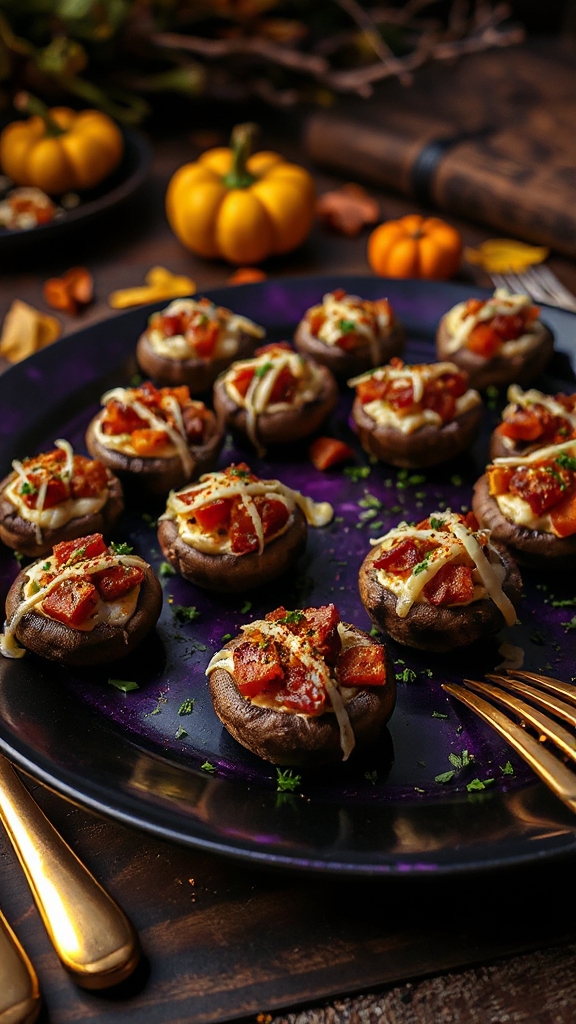 spooky stuffed mushroom delight