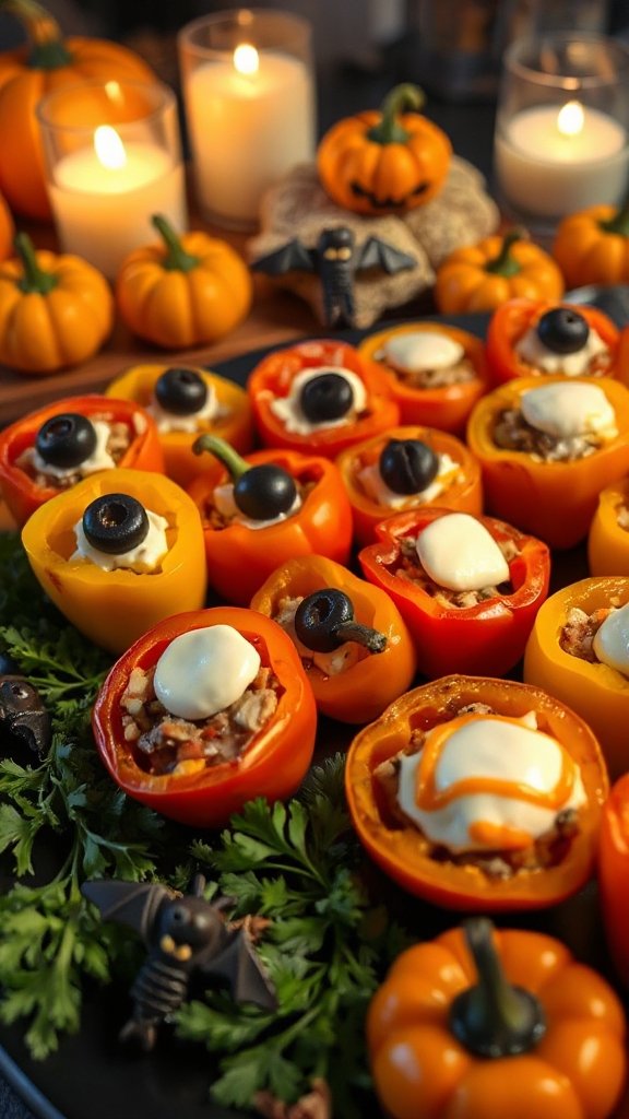 spooky stuffed peppers recipe spooky stuffed peppers recipe