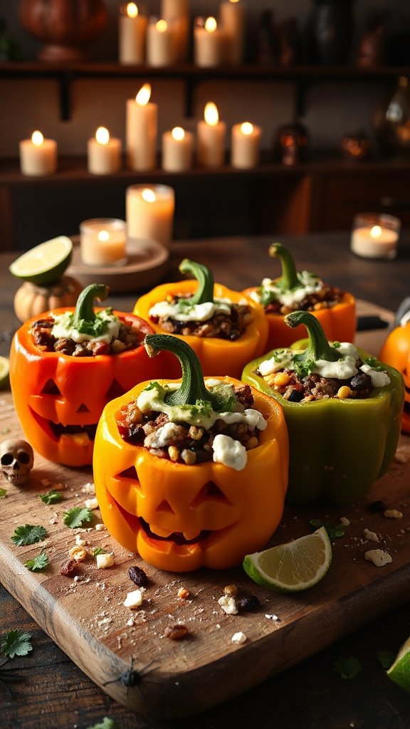 spooky stuffed peppers recipe spooky stuffed peppers recipe