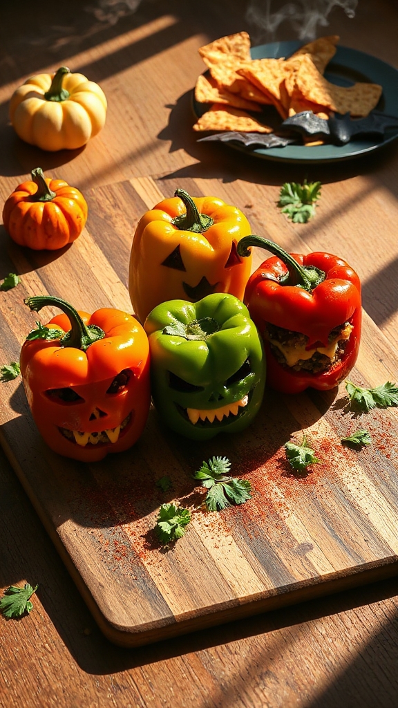 spooky stuffed peppers recipe
