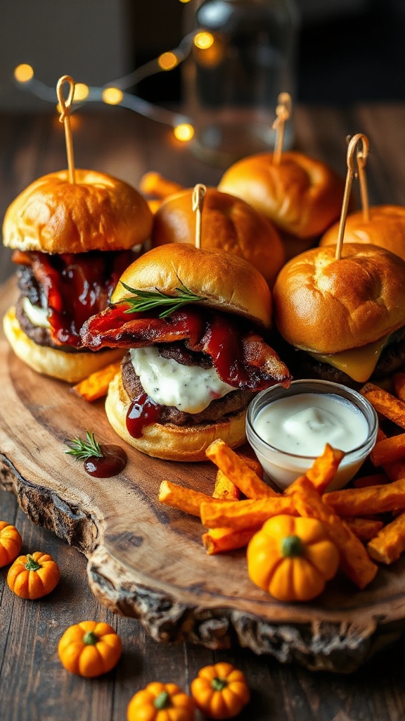 spooky sweet potato sliders
