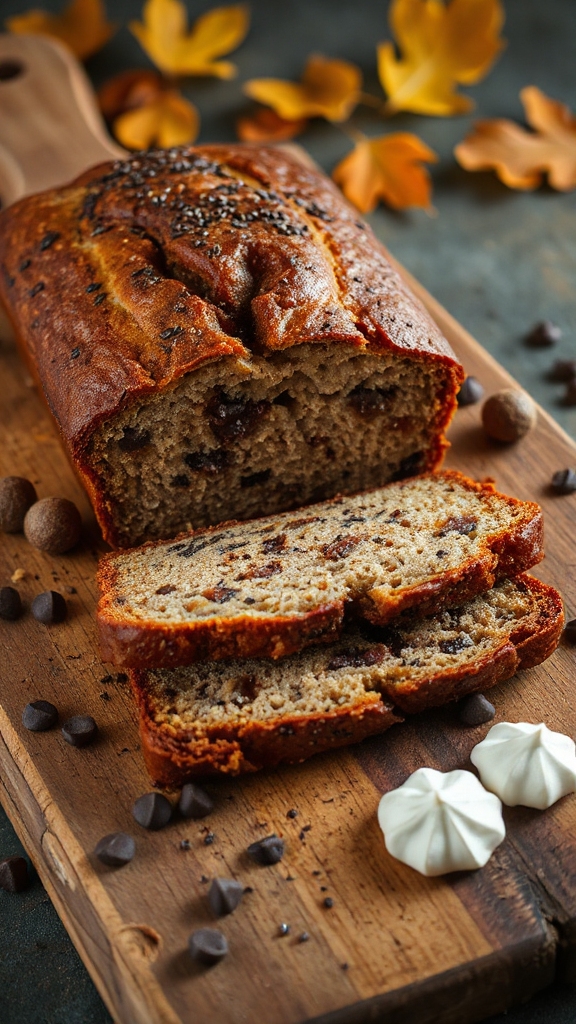 spooky vegan banana bread