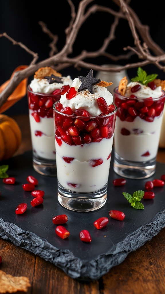 spooky vegan dessert parfaits