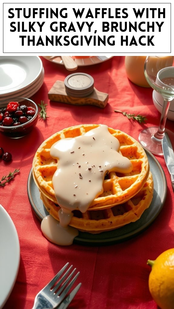 Stuffing Waffles With Silky Gravy, Brunchy Thanksgiving Hack