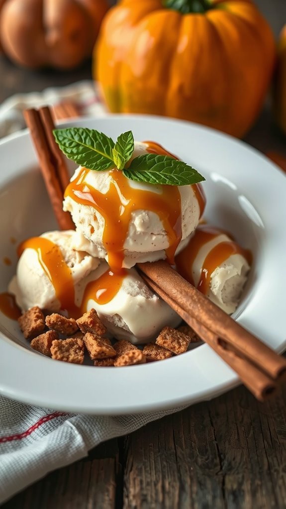 stylish ice cream presentation