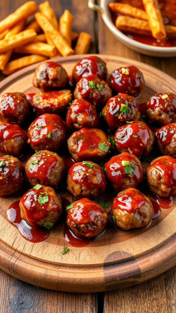 sweet and spicy meatballs