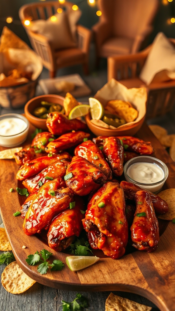 sweet and spicy wings