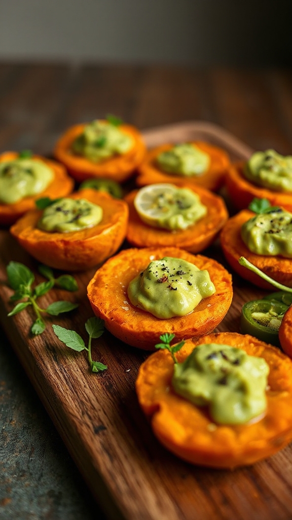 sweet potato avocado bites