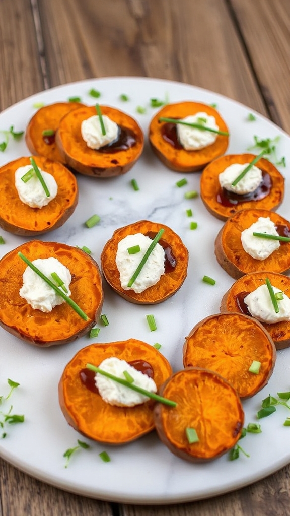 sweet potato goat cheese bites