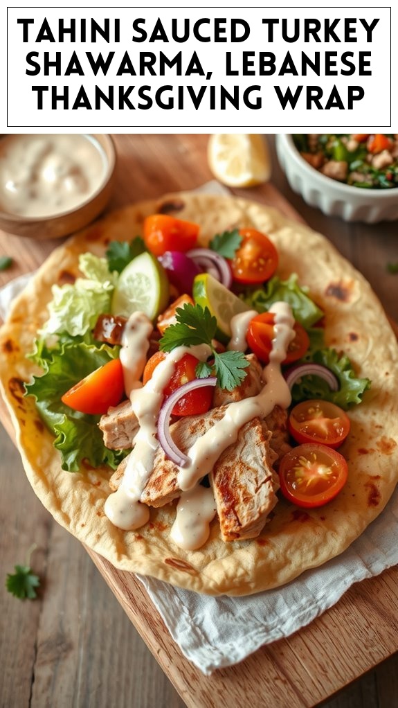 Tahini‑Sauced Turkey Shawarma, Lebanese Thanksgiving Wrap