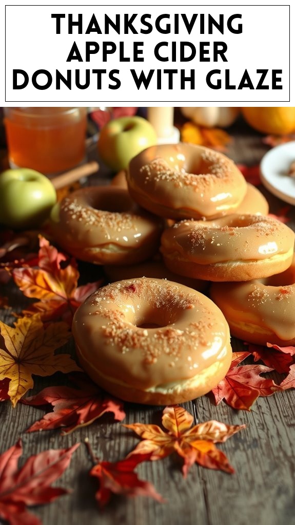 Thanksgiving Apple Cider Donuts With Glaze