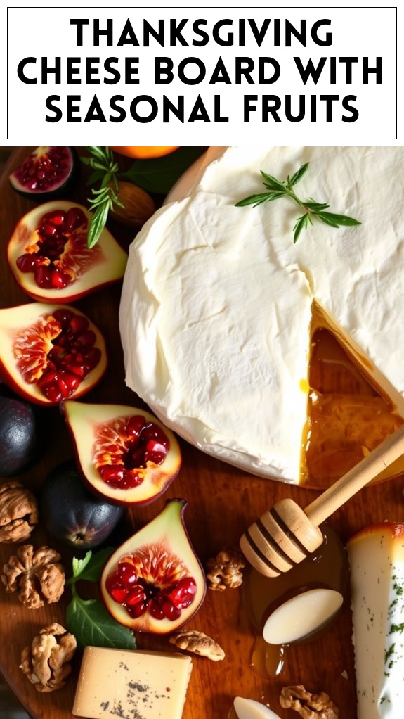 Thanksgiving Cheese Board With Seasonal Fruits