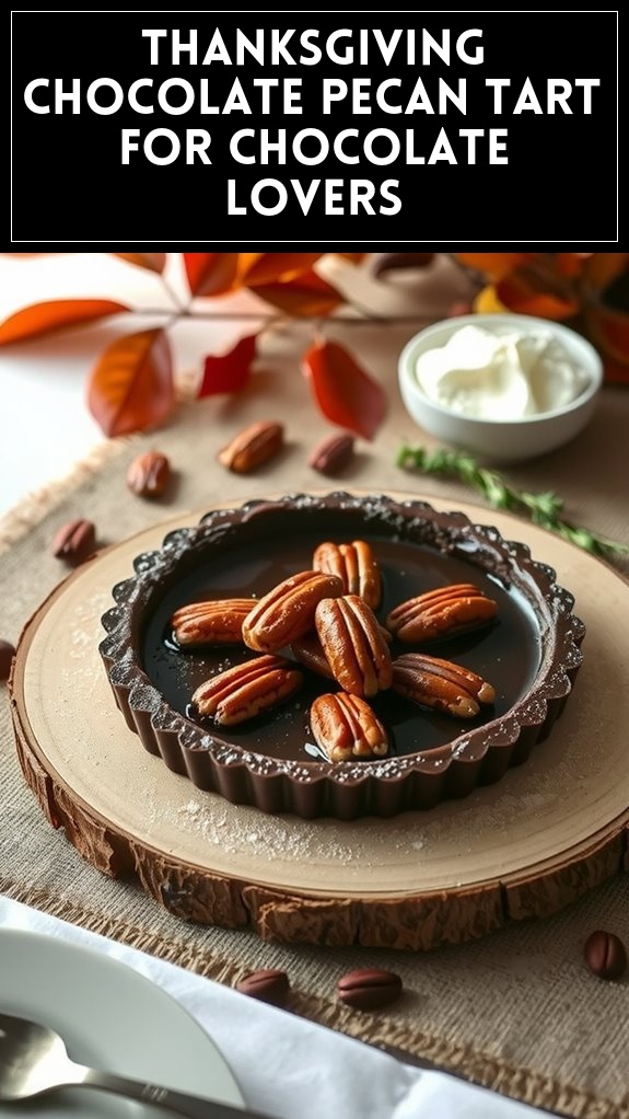 Thanksgiving Chocolate Pecan Tart for Chocolate Lovers