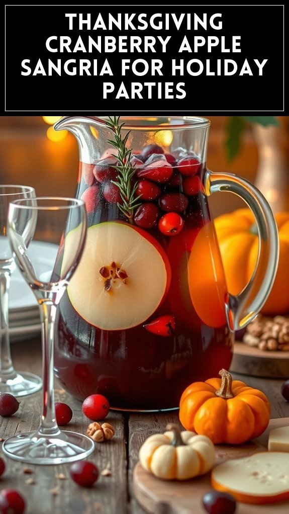 Thanksgiving Cranberry Apple Sangria for Holiday Parties