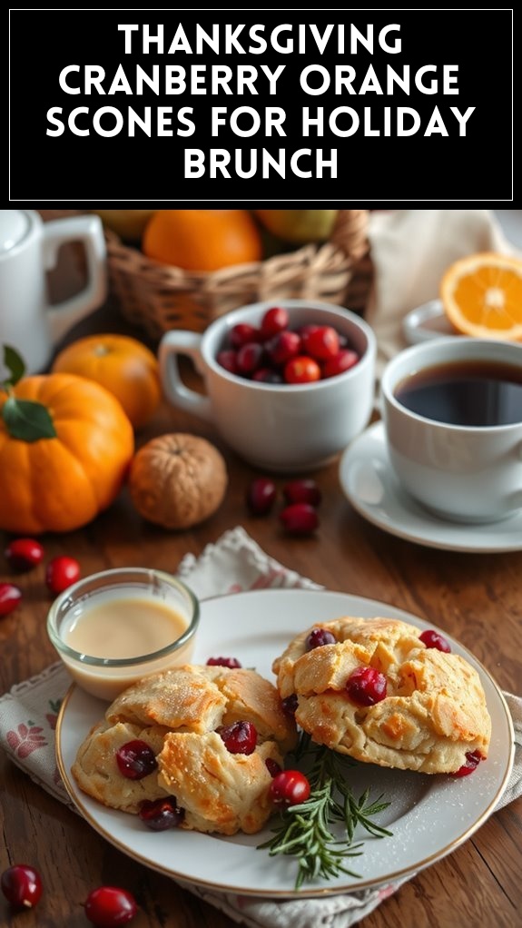 Thanksgiving Cranberry Orange Scones for Holiday Brunch
