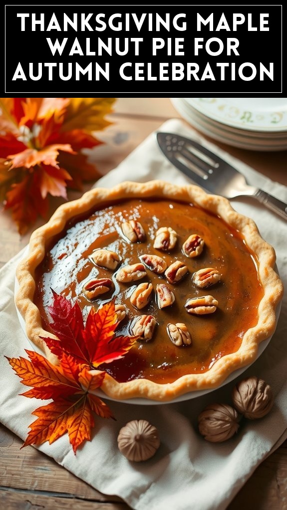 Thanksgiving Maple Walnut Pie for Autumn Celebration