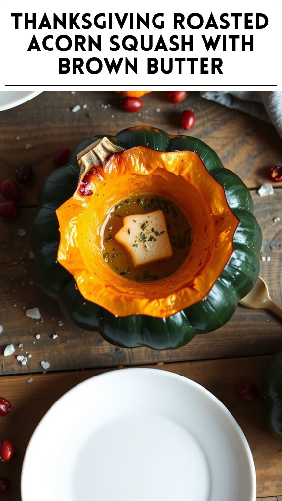 Thanksgiving Roasted Acorn Squash With Brown Butter