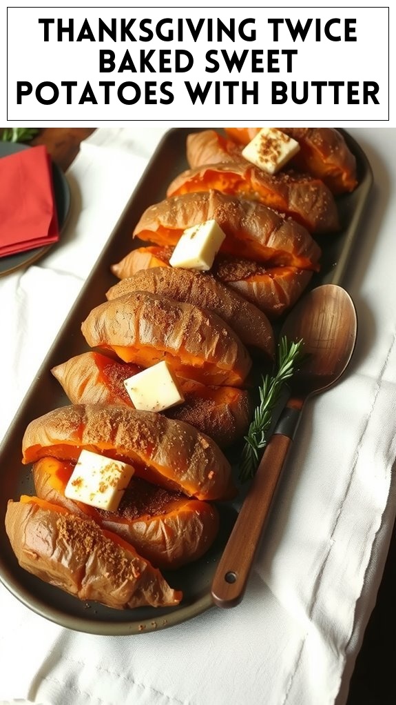 Thanksgiving Twice Baked Sweet Potatoes With Butter