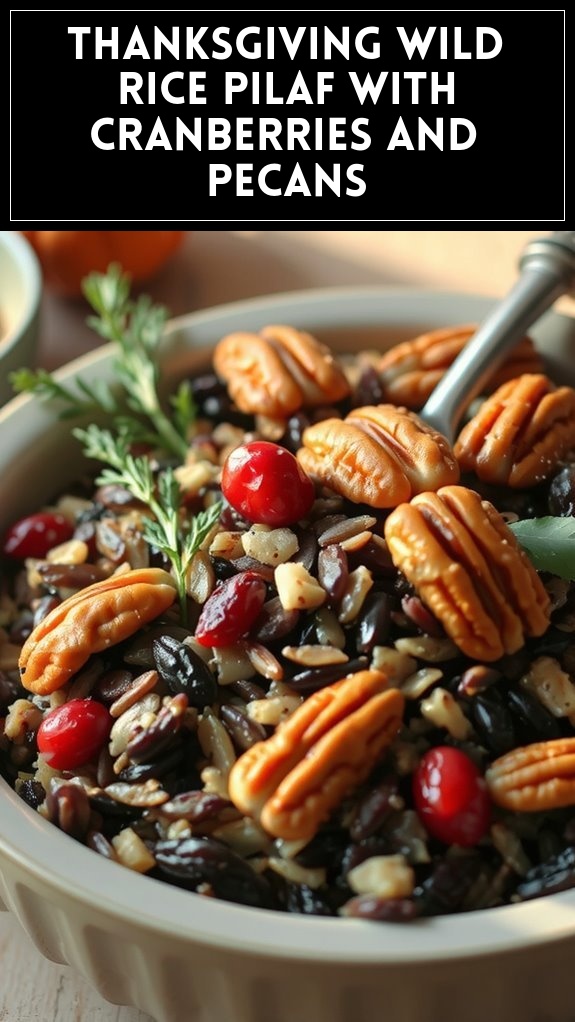 Thanksgiving Wild Rice Pilaf With Cranberries and Pecans