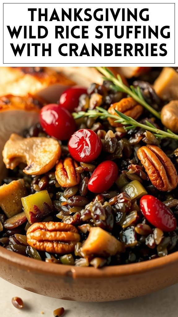 Thanksgiving Wild Rice Stuffing With Cranberries