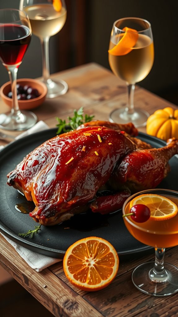 thanksgiving duck drink pairings