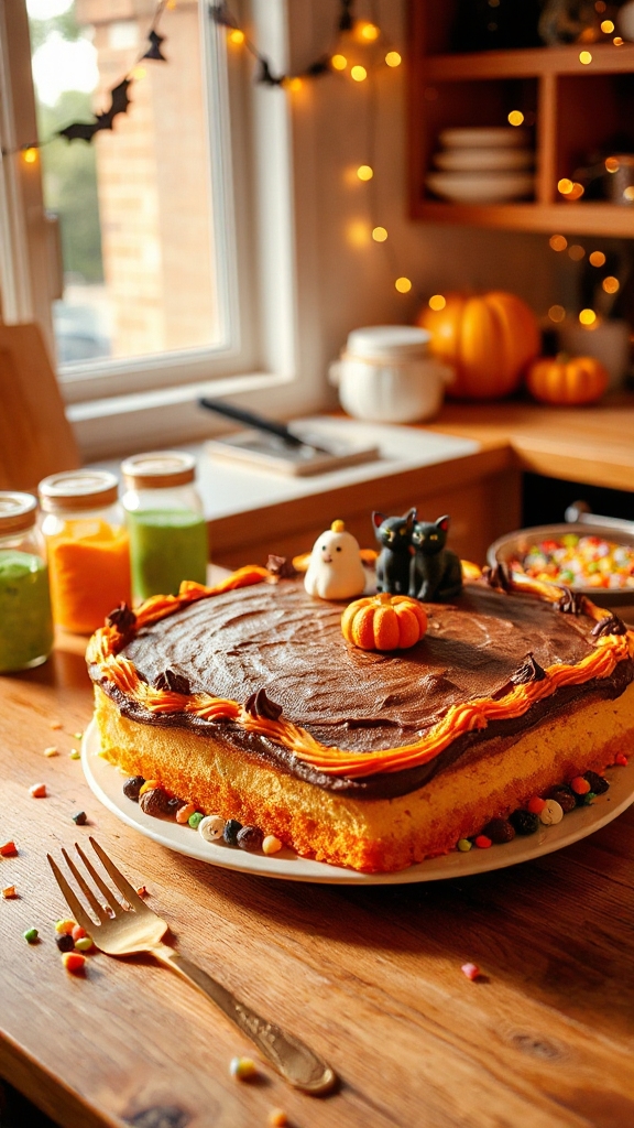 themed cake toppers enhance halloween